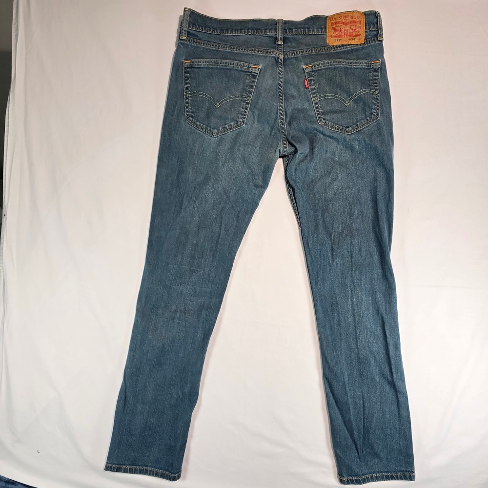 Levis 511 Slim Fit Mens Jeans Blue Medium Wash Denim W34 L32 04511-0408